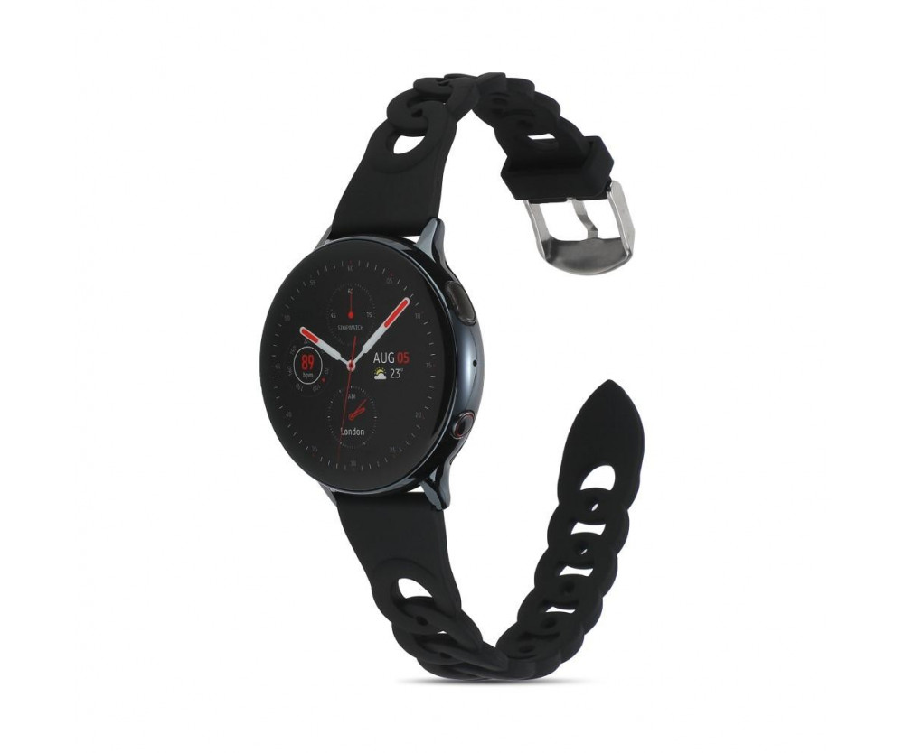 Samsung Galaxy Watch Mm Mm Watch Pro Mm Silikon Rem Svart