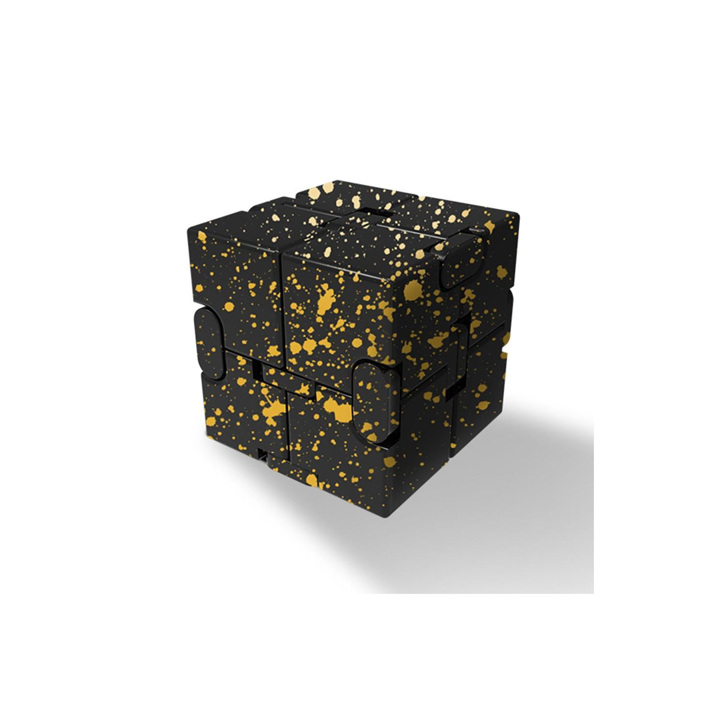 Fidget Toy Relaxation Infinite Cube Metal Flip Cube Svart - Gul