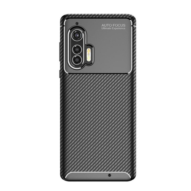 Carbon Fiber Anti - drop Soft TPU Suojakuori - Motorola Edge+ - Musta