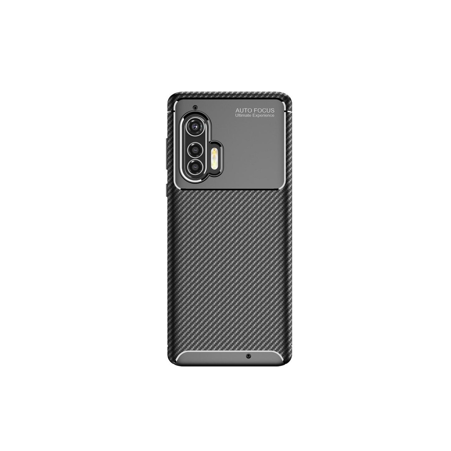 Motorola Edge+ Karbonfiber Cover - Sort