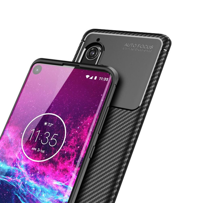 Motorola Edge+ Karbonfiber Cover - Sort