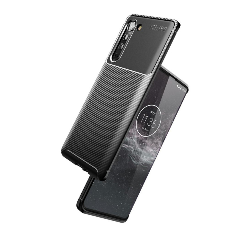Carbon Fiber Anti - drop Soft TPU Case for Motorola Edge - Black