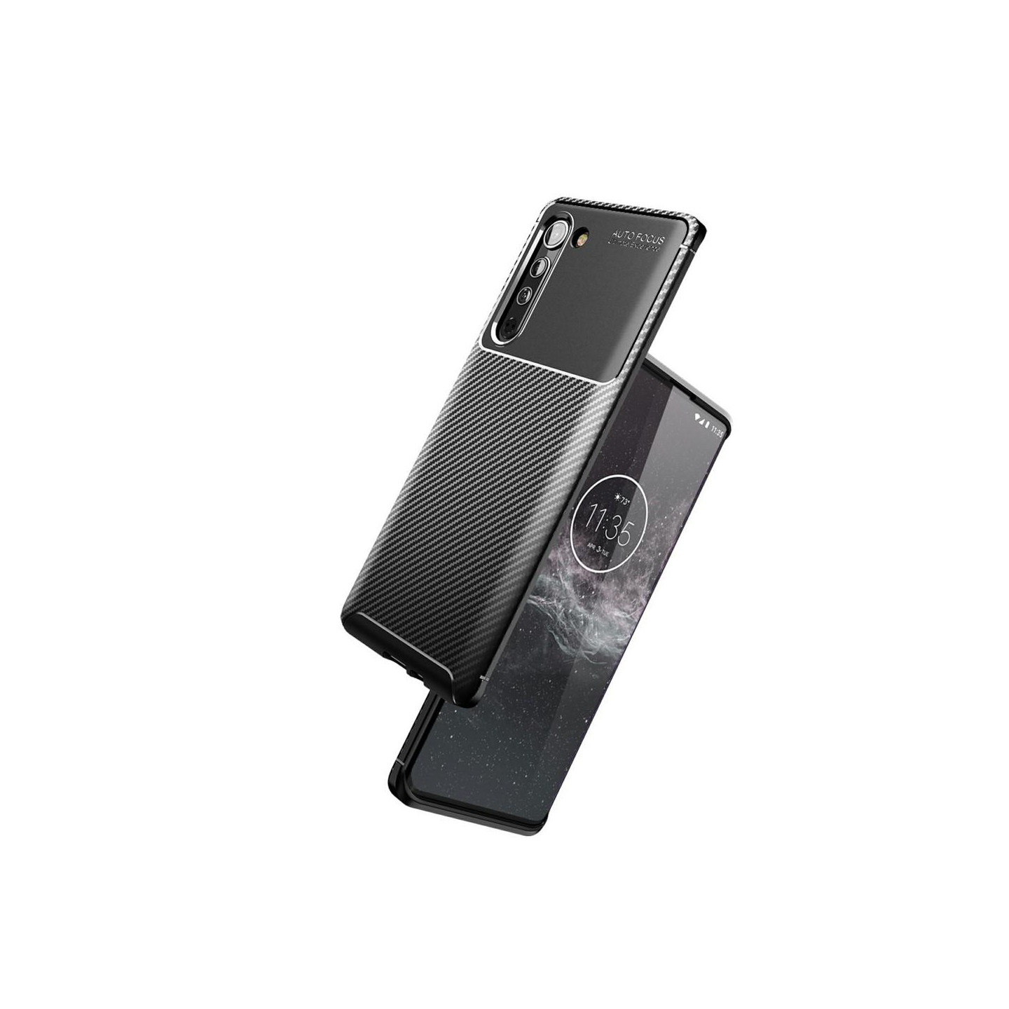 Motorola Edge Karbonfiber Deksel - Svart