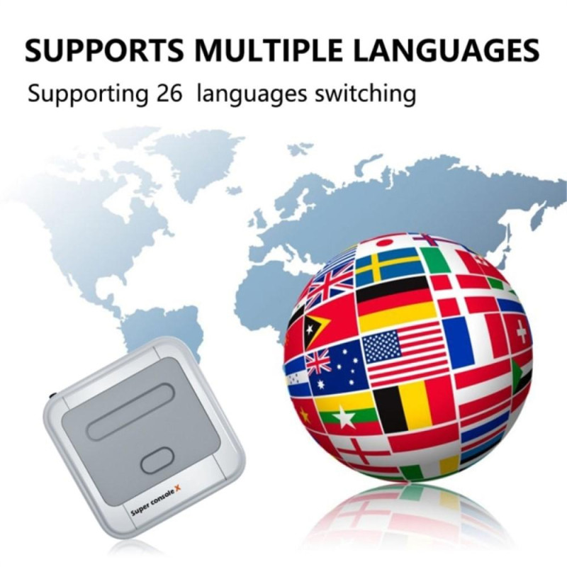 SUPER CONSOLE X mini spillkonsoll med 2 trådløse kontrollere