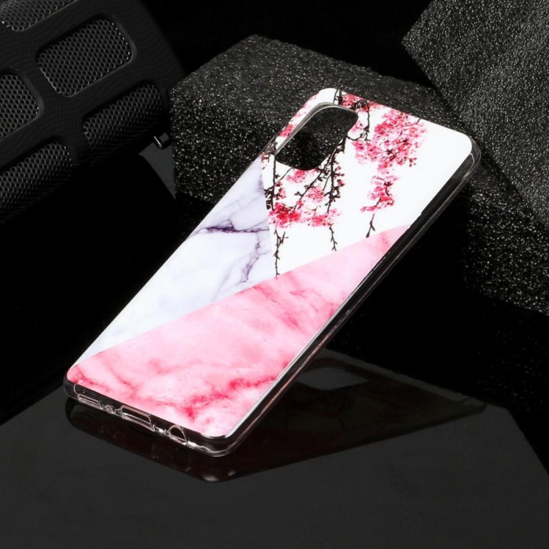 Marble Pattern IMD TPU Soft Back Suojakuori - Samsung Galaxy A41 - Style F