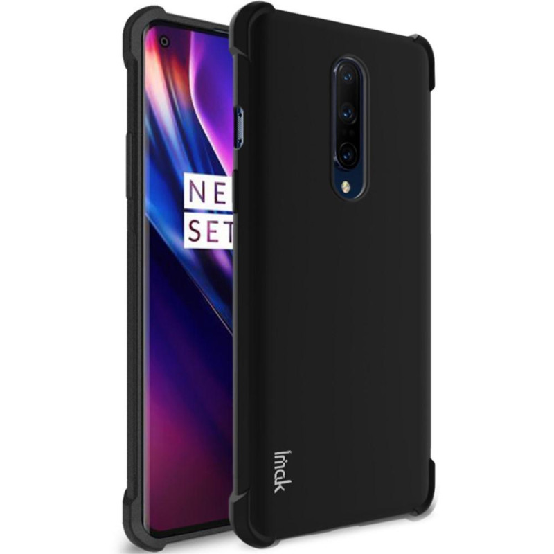 IMAK Soft TPU Kansi with Näytönsuoja - OnePlus 8 - Musta