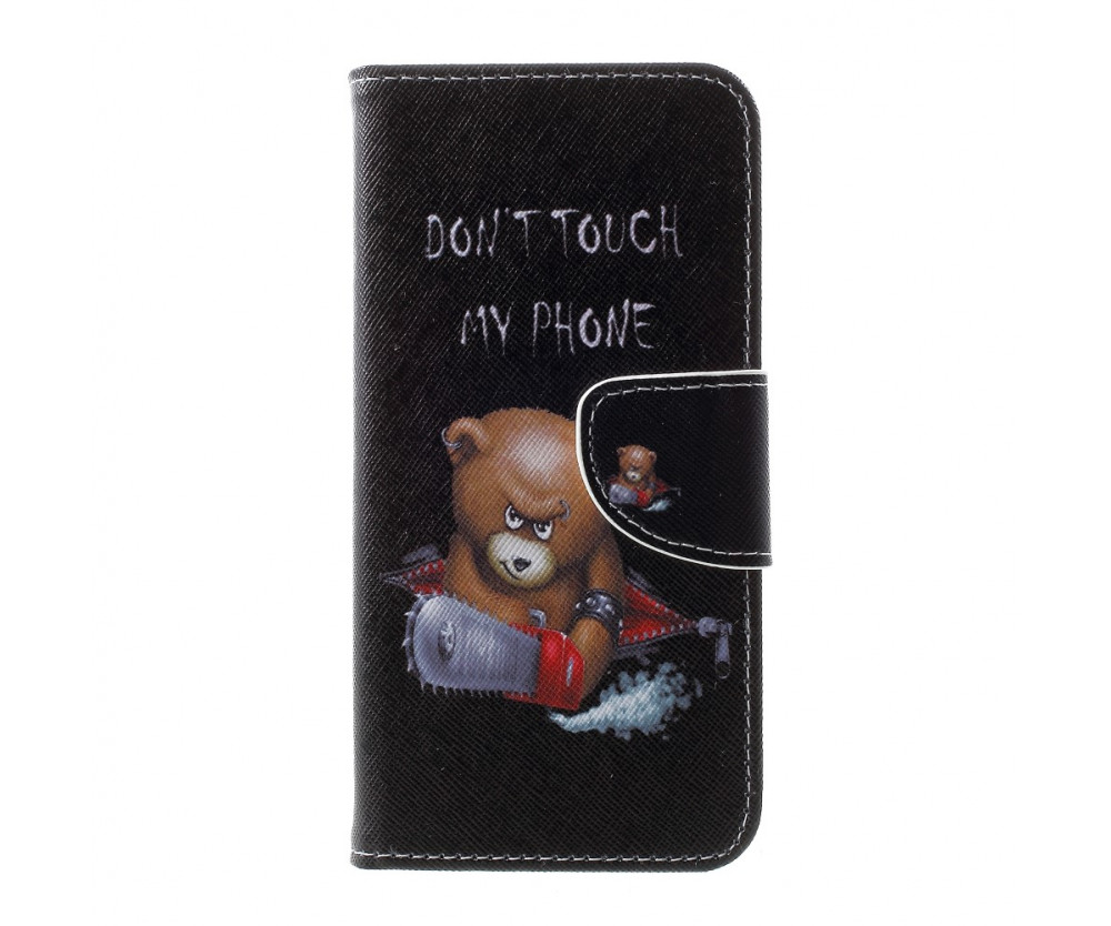 Samsung Galaxy S10 Plånboksfodral - Angry Bear and Warning Words