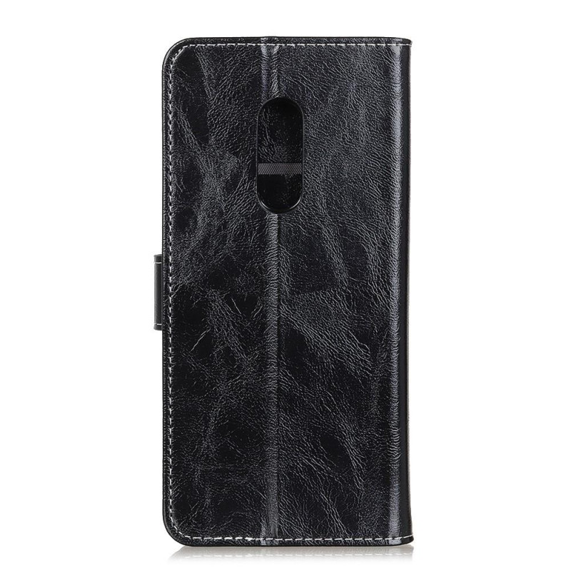 Crazy Horse Wallet Stand Suojakuori - OnePlus 8 - Musta