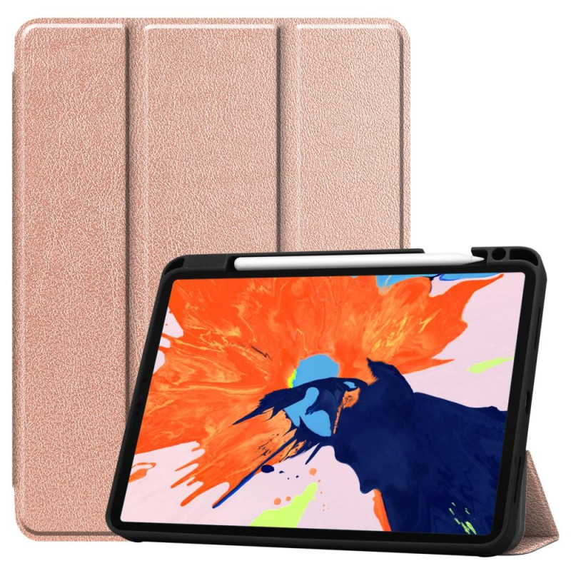 For iPad 12.9" 2020/2018 Tri - fold Stand Smart Tablet Case Cover - Gold