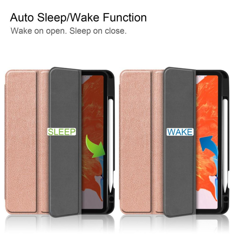 For iPad 12.9" 2020/2018 Tri - fold Stand Smart Tablet Suojakuori Kansi - Kulta