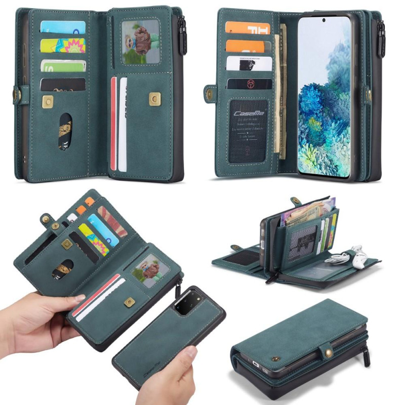 CASEME Samsung Galaxy S20 Plus Retro Lær Lommebok - cover - Grøn