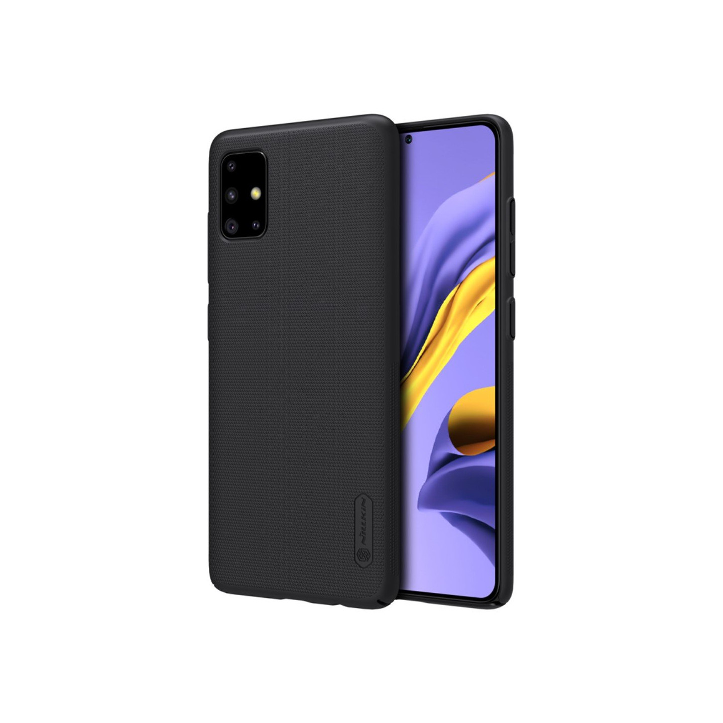 NILLKIN Super Frosted Kova Muovikotelo Samsung Galaxy A51 - Musta