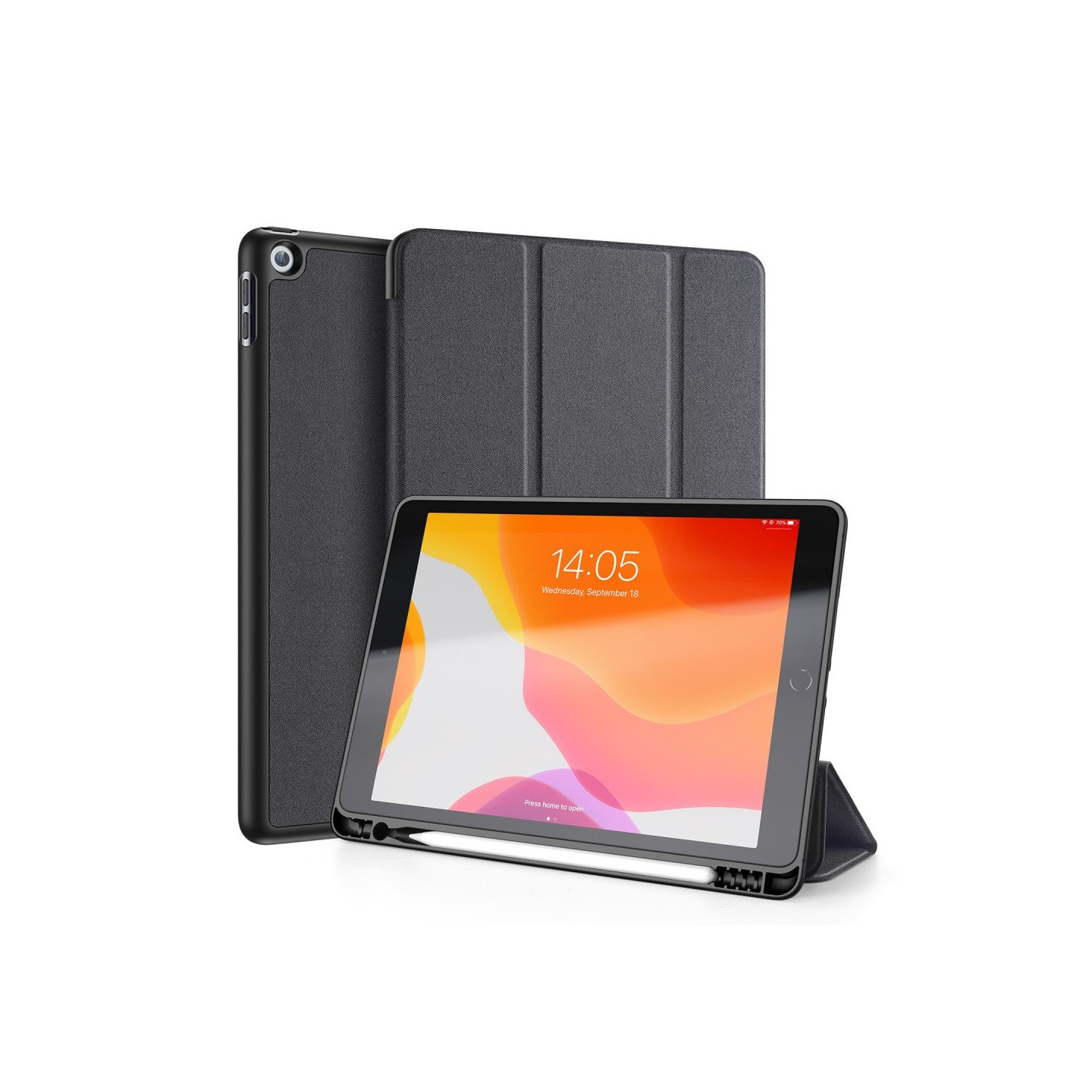 DUX DUCIS Domo Apple iPad 10.2 2021/2020/2019 deksel Trifoldet Svart