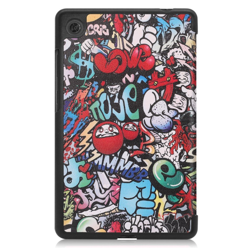 Pattern Tri - fold Stand Cover Lenovo Tab M7 - Graffiti