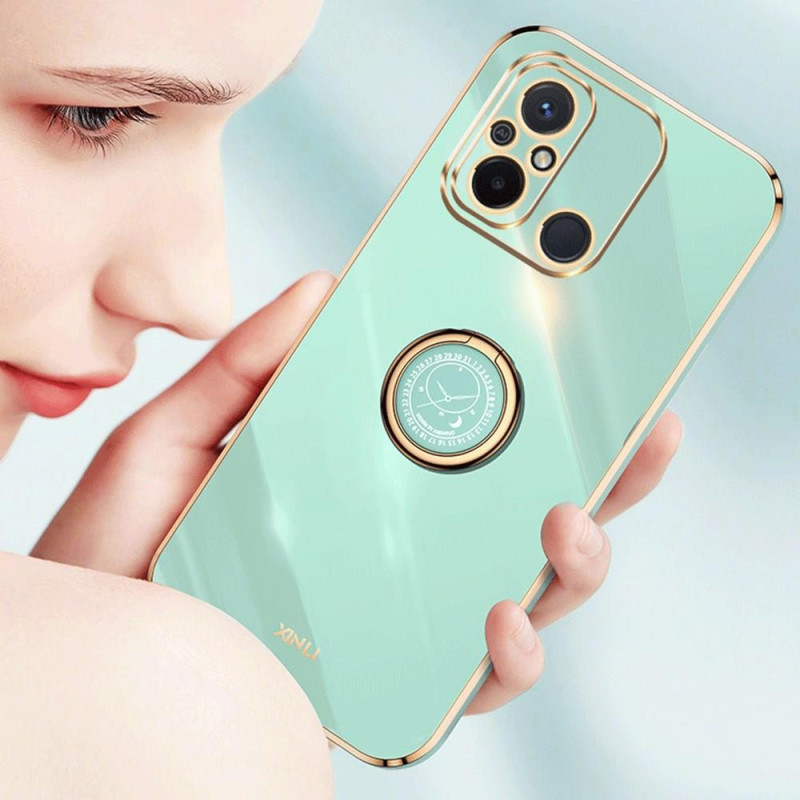 XINLI til Xiaomi Redmi 12C Ring Stativetui TPU Cover - Sort