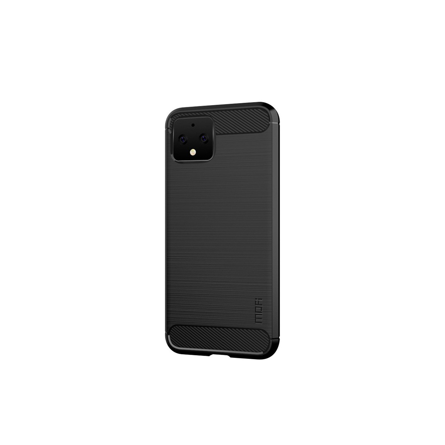 MOFI Carbon Fiber Texture TPU Casing Google Pixel 4 - Musta