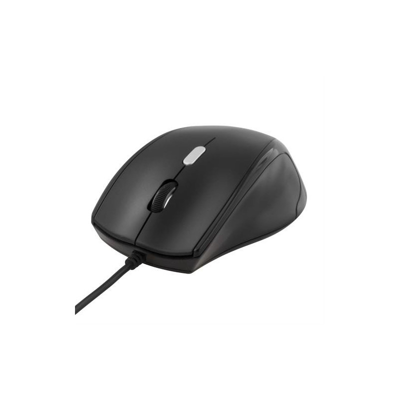 DELTACO optisk mus, 4 knappar with scroll, ergonomisk form