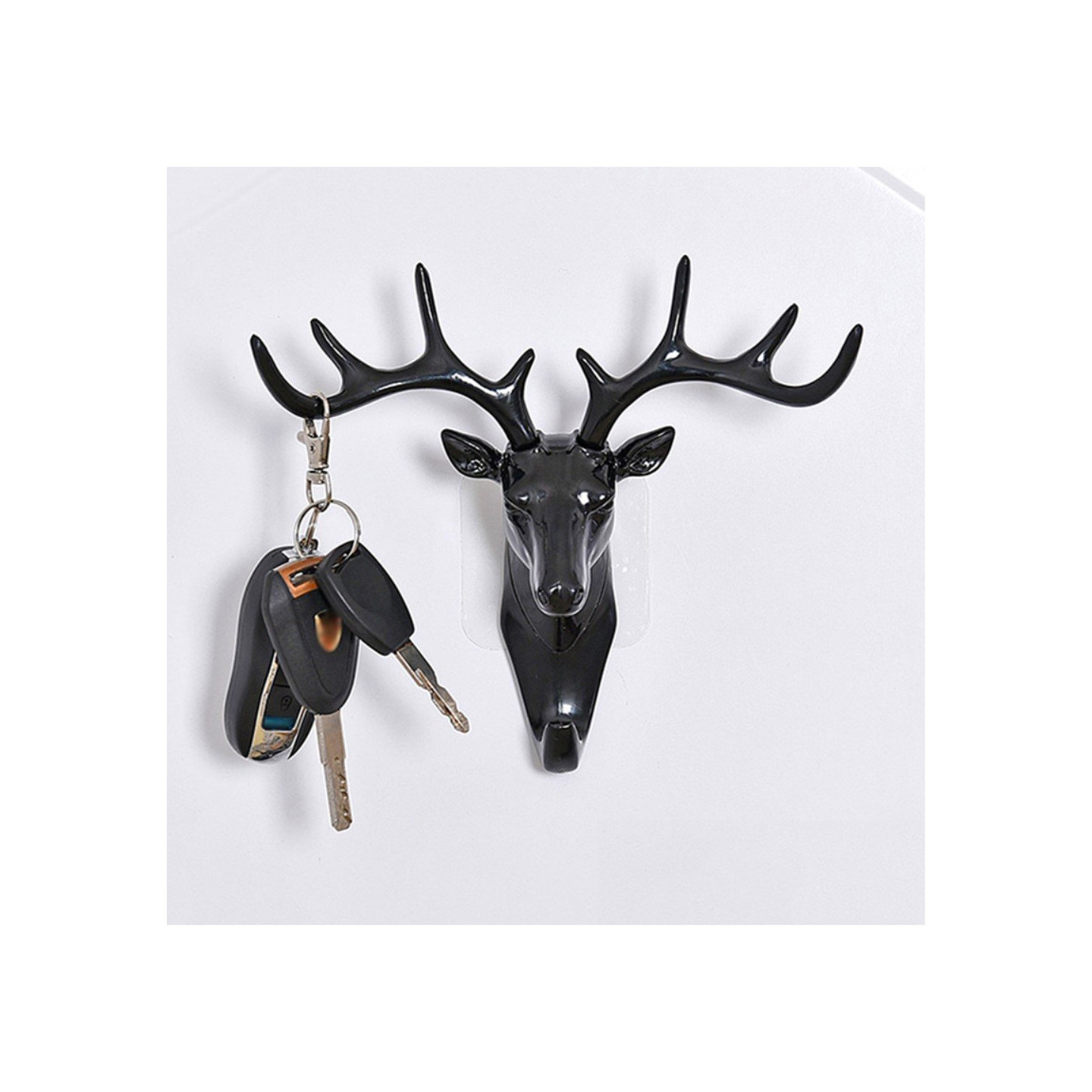 Krok/henger for nøkler - ren svart