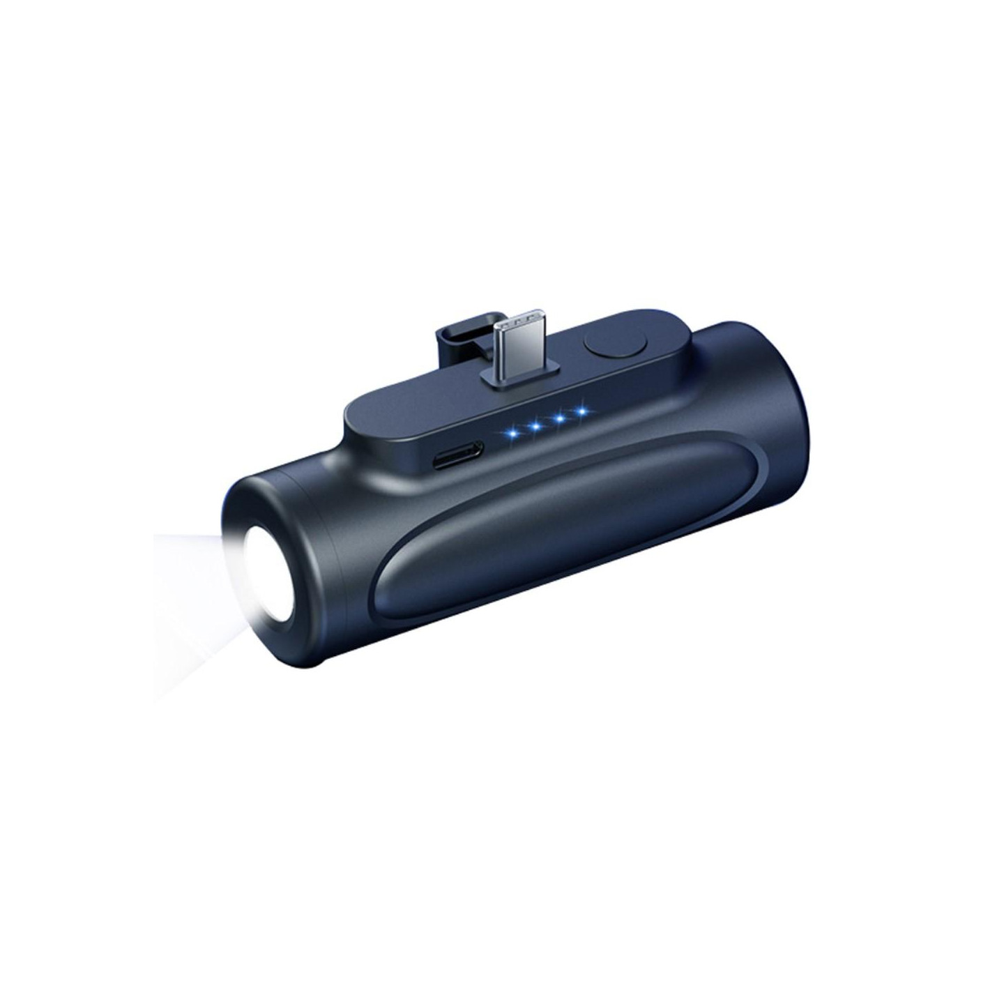 5000mAh kannettava puhelimen laturi USB - C taskulampulla