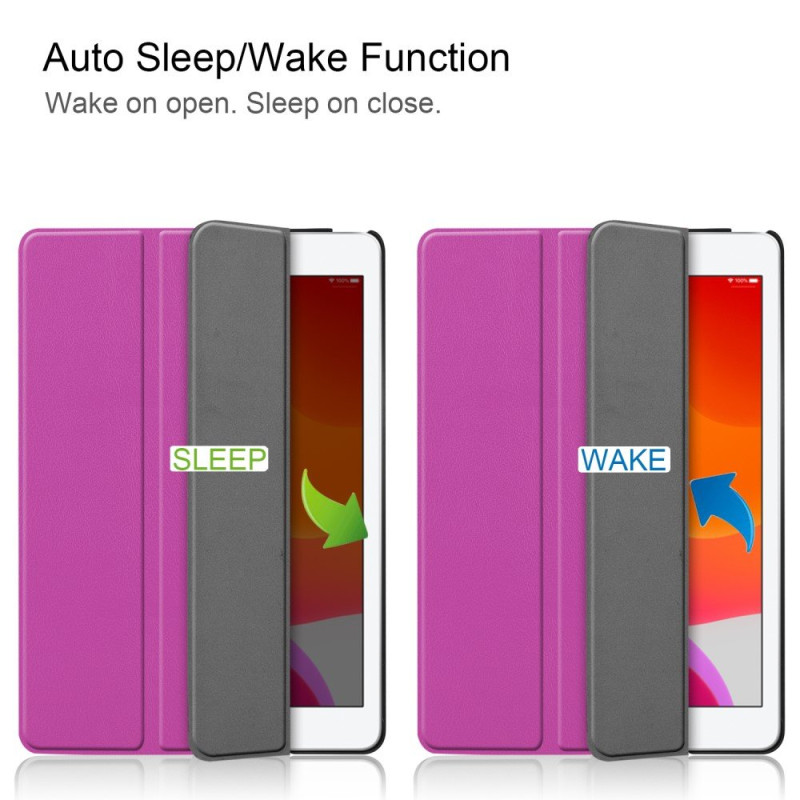 Apple iPad 10.2 2021/2020/2019 Tri - fold Stand Case - Purple
