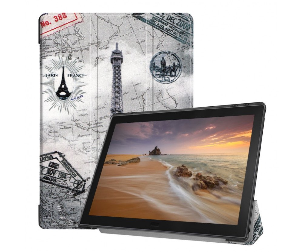 Tri-fold Fodral till Lenovo Tab E10 - Eiffel Tower