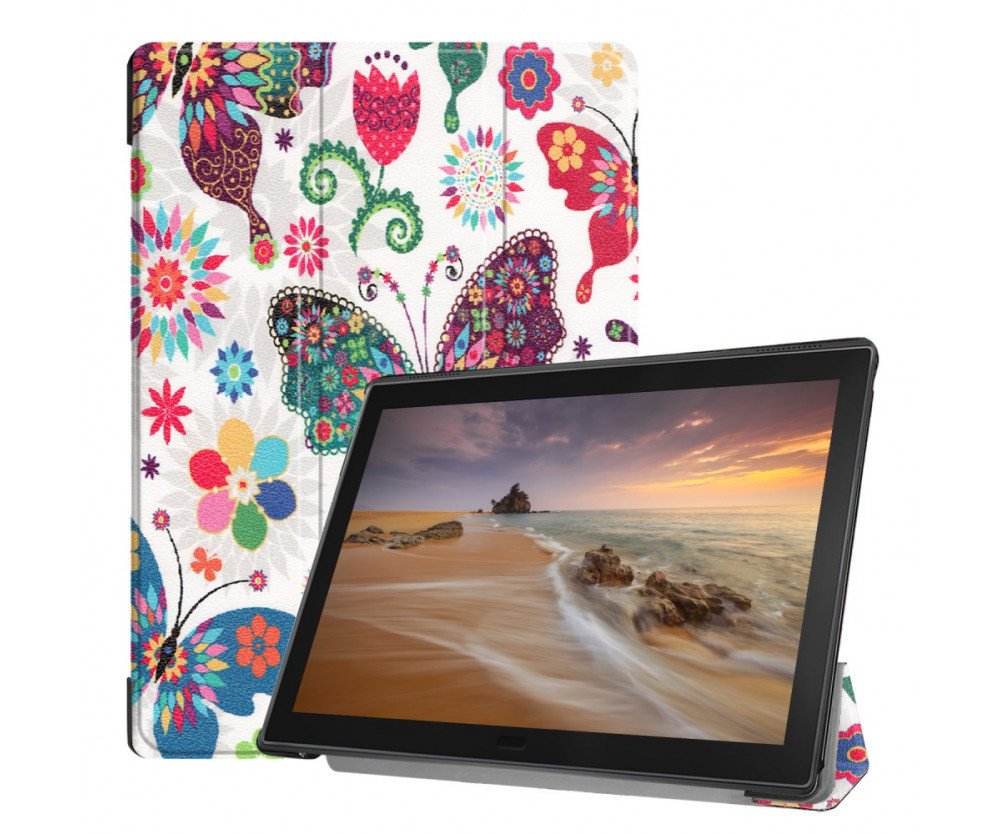 Tri-fold Fodral till Lenovo Tab E10 - Butterfly