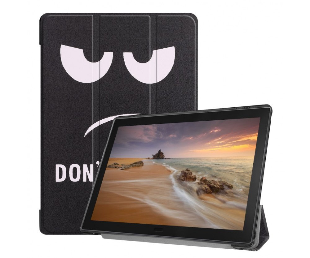 Tri-fold Fodral till Lenovo Tab E10 - Do not Touch Me