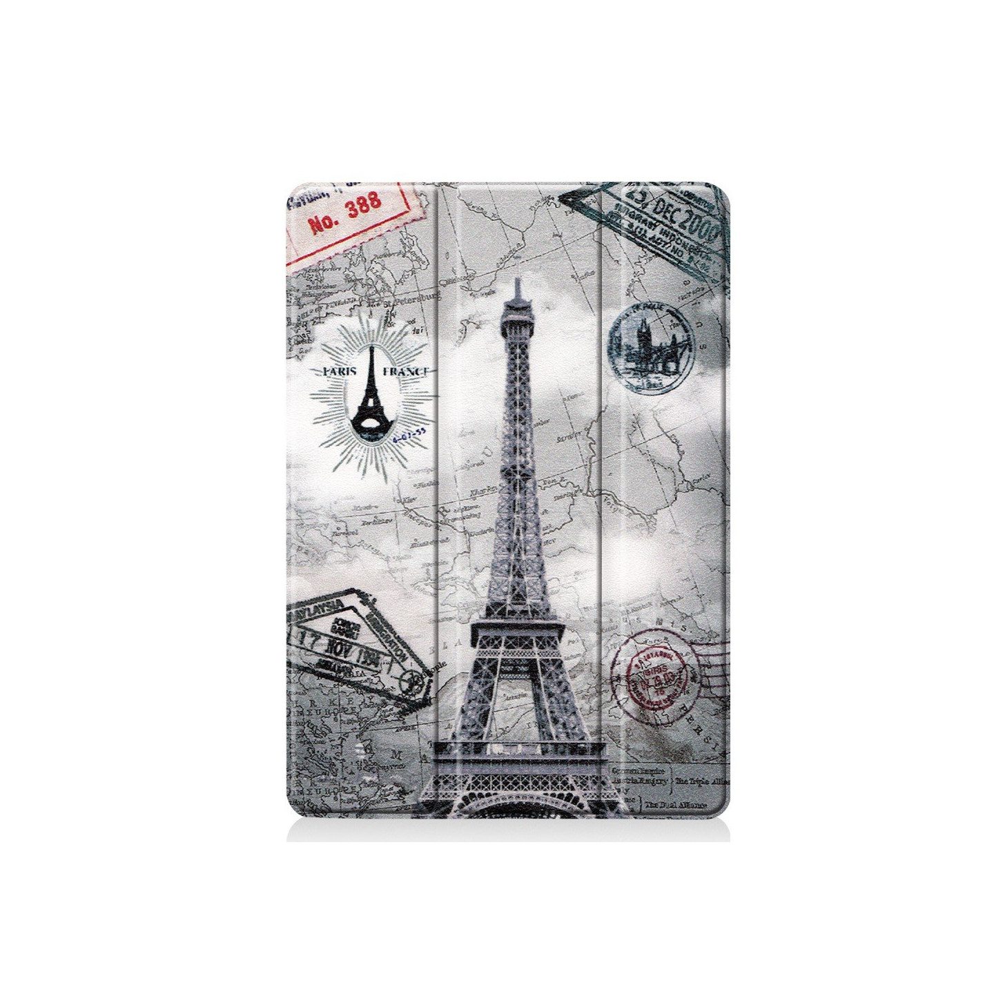 Apple iPad 10.2 Pattern PU Trifoldet Stand Tablet - etui - Kort