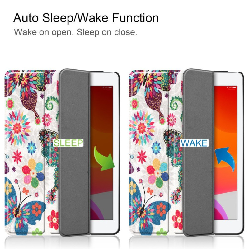 Apple iPad 10.2 Tri - fold Stand Tablet Case - Butterfly