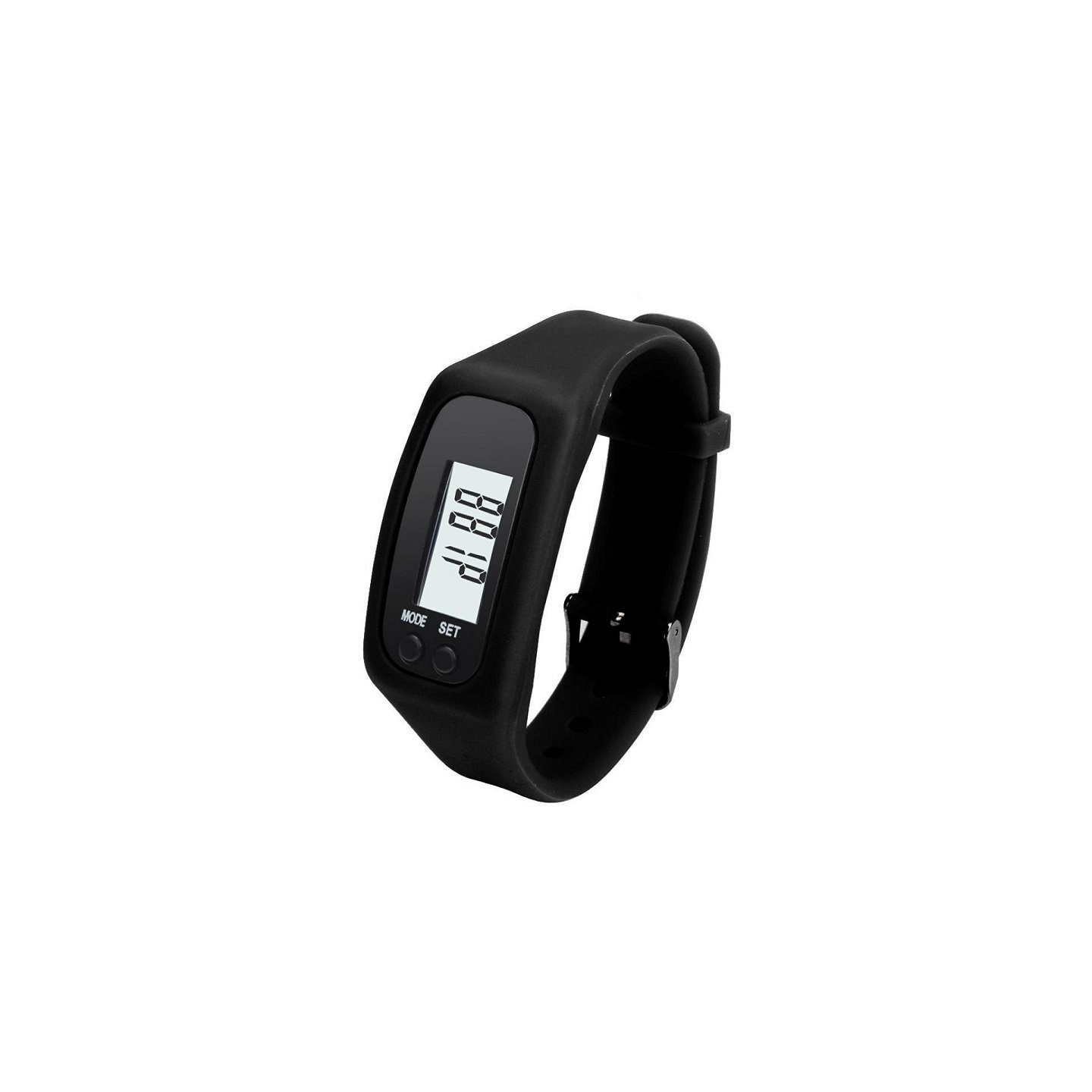 Pedometer Running Step Counter Walking Distance Calorie Counter - Black