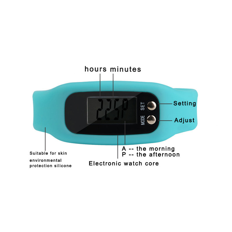 Pedometer Pedometer klokke - modell behagelig å ha på seg - svart