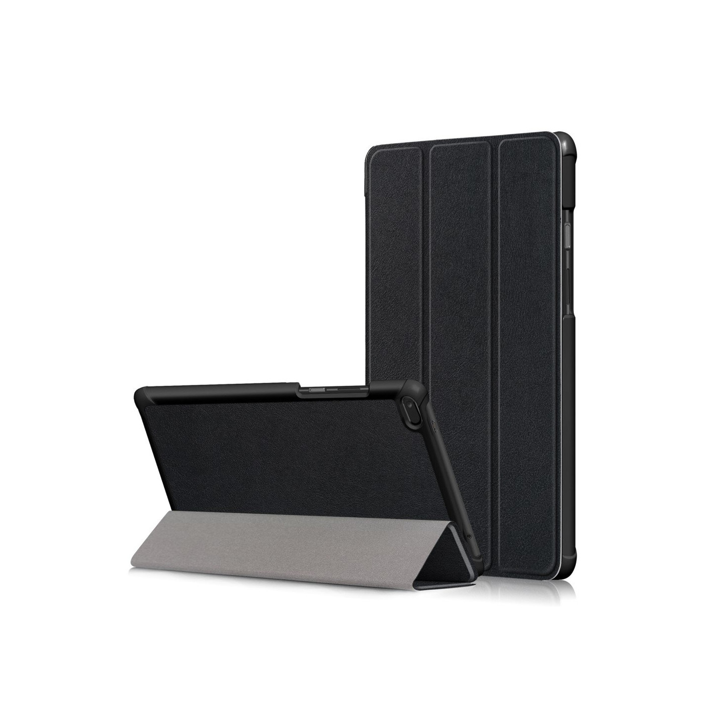 Tri - fold Stand Kansi - Lenovo Tab E8 - Musta