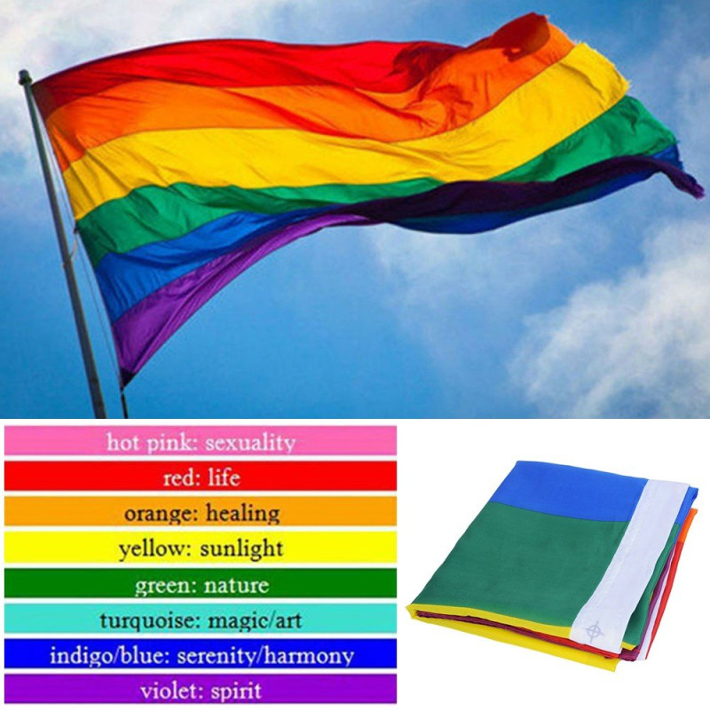 Regnbueflagg Gay Pride Peace LGBTQ 90x150cm