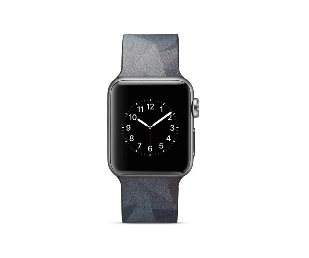 Silicone klockrem för Apple Watch 4 40mm, 3/2/1 38mm - Grey Triangle