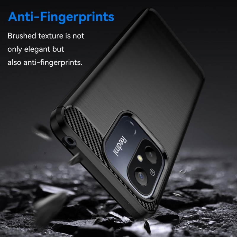 Carbon Fiber Texture TPU Cover for För Xiaomi Redmi 12C