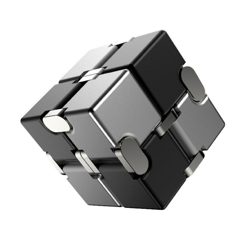 Fidget Spinner Relaxation Infinite Cube Metal Flip - Cube Svart - V