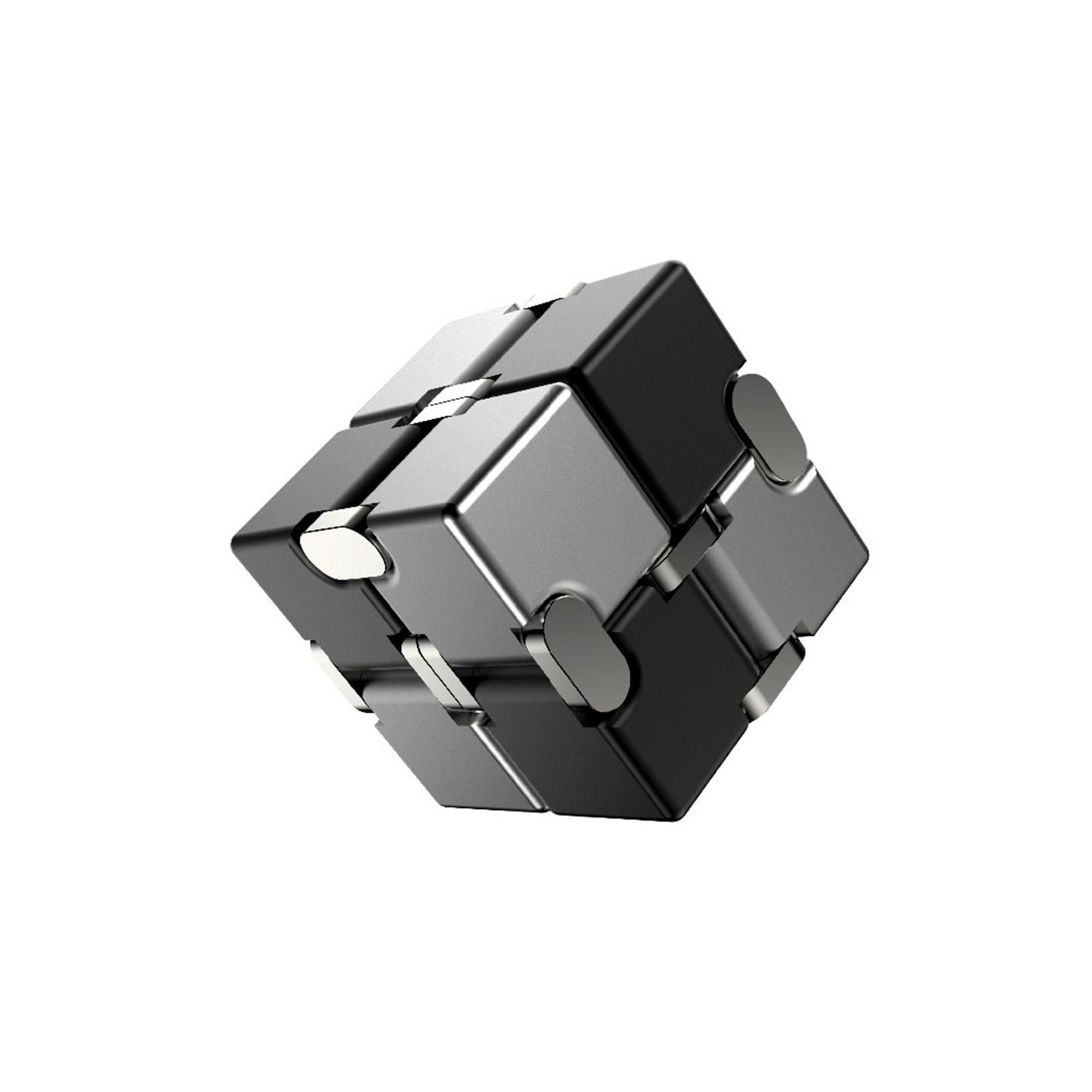 Fidget Spinner Infinite Cube Metal Stressaflastningsflipblok - Sort - Hvid