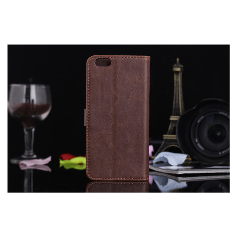 iPhone 6/ 6s Retro Lommebok - cover/cover - Mørkebrun