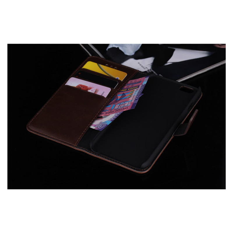 For iPhone 6 / 6s Retro Lompakkokotelo / Fodral - Mörkbrun