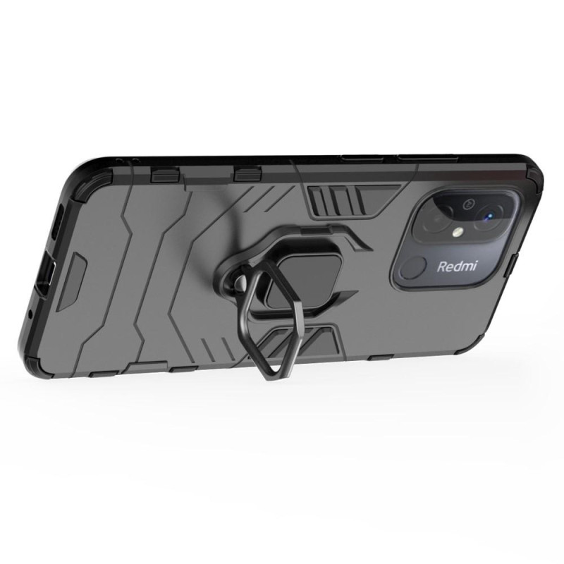 For Xiaomi Redmi 12C Shockproof Kickstand Phone Case Car Mount Metal Sheet