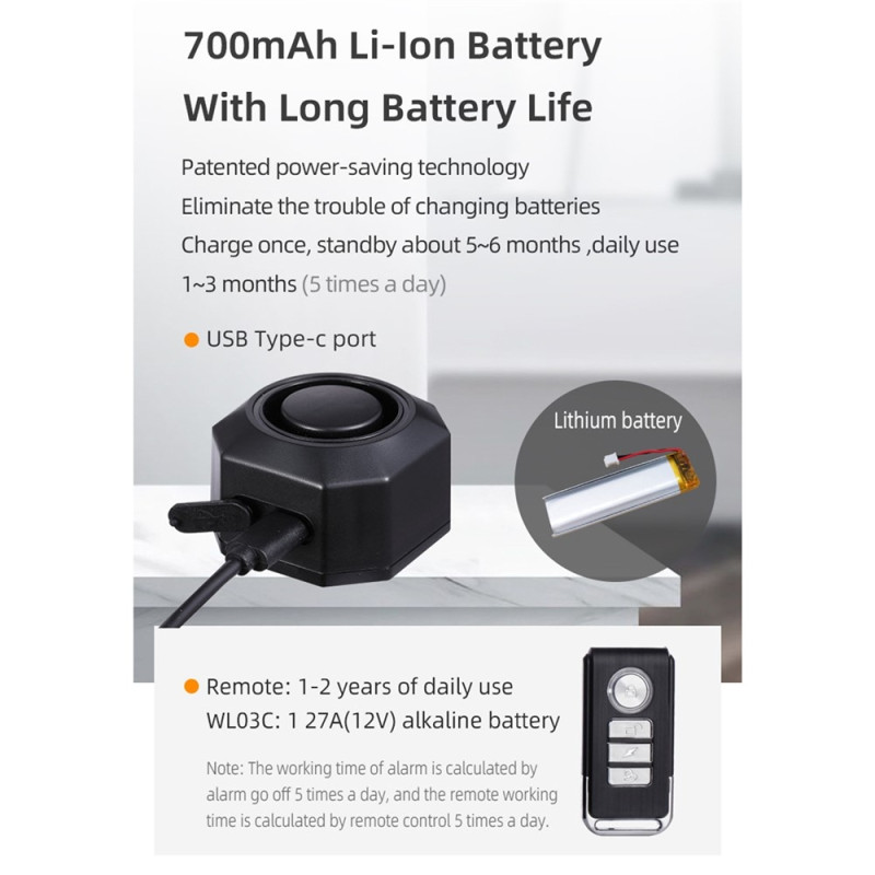 SF32 Wireless Alarm System Motorcycle Moped etc. Remote Control Waterproof Anti-theft