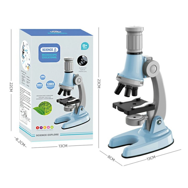 Mikroskooppi 100X/600X/1200X suurennus Tiede Biologinen Koe