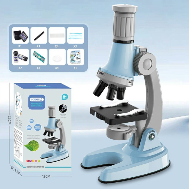 Mikroskooppi 100X/600X/1200X suurennus Tiede Biologinen Koe