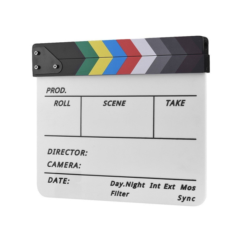 Instruktør Film Clapboard Movie Cut Scene Clapper Board - Farverig pind
