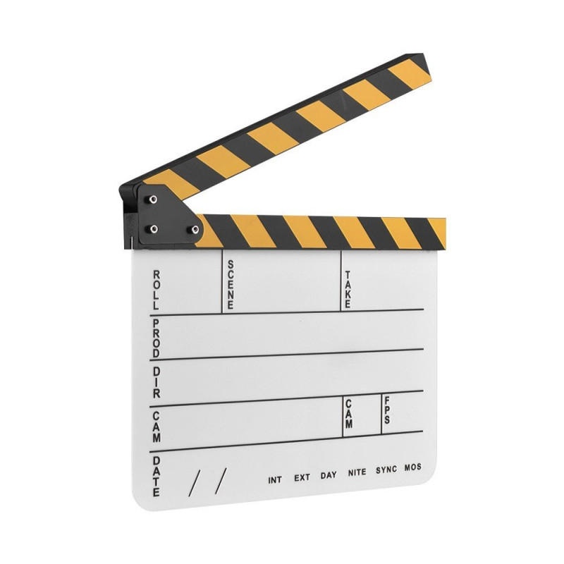 Clapboard Clapping Filmopptak - Hvit
