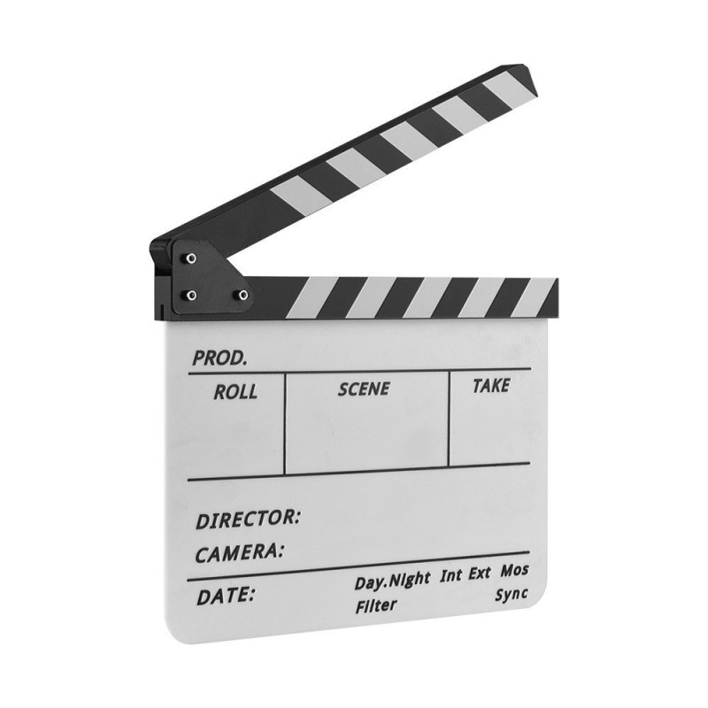 Instruktør Film Clapboard Movie Cut Scene Clapper Board - Sort & Hvid