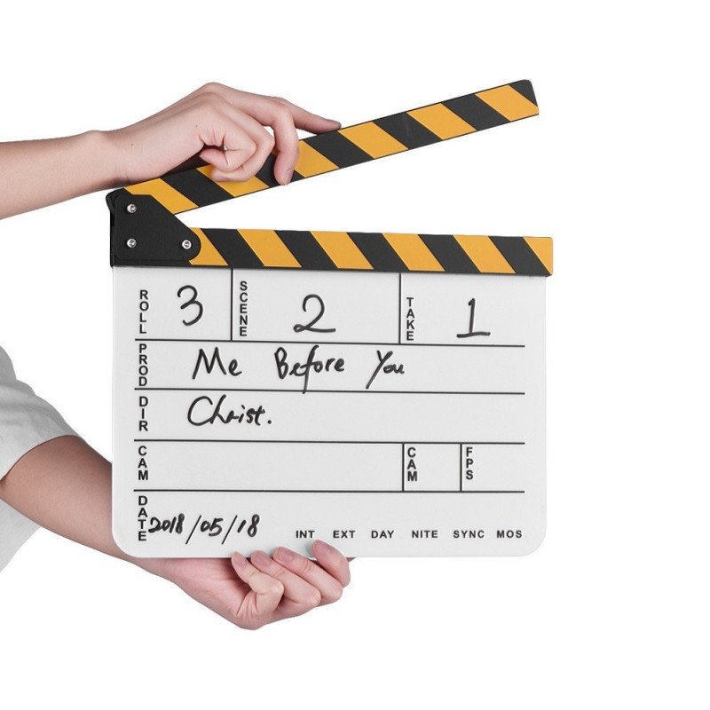 Instruktør Film Clapboard Movie Cut Scene Clapper Board - Hvid