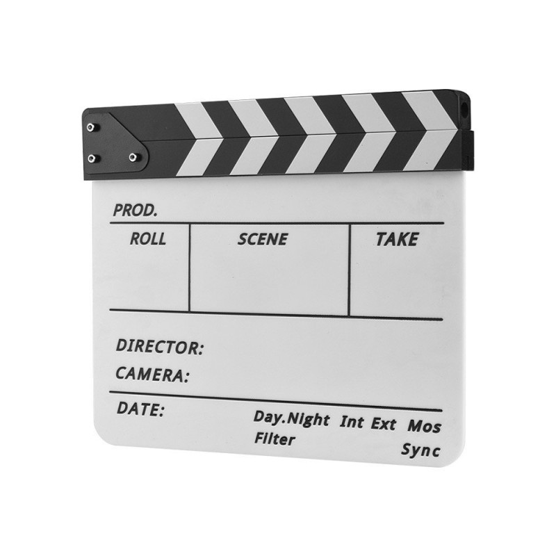 Director Film Clapboard Movie Cut Scene Clapper Board - Black & White