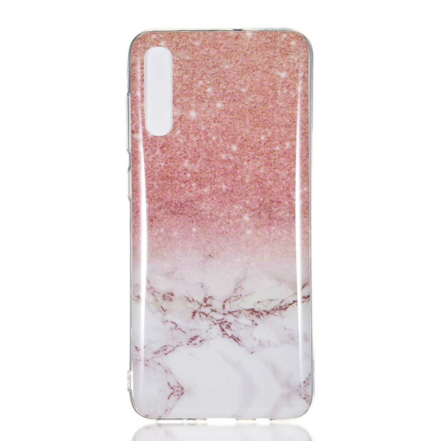Marble Pattern IMD TPU Soft Back Case for Samsung Galaxy A70 - Style J