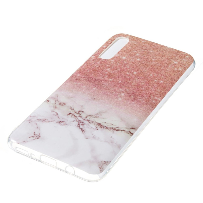 Marble Pattern IMD TPU Soft Back Case for Samsung Galaxy A70 - Style J